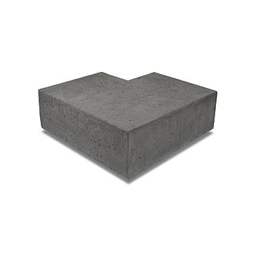 Hoekstuk Traptrede Oud Hollands 37x15cm, 90° binnen Antraciet