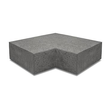 Hoekstuk Traptrede Oud Hollands 40x20cm, 90° binnen Antraciet
