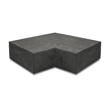 Hoekstuk Traptrede Oud Hollands 40x20cm, 90° binnen Carbon