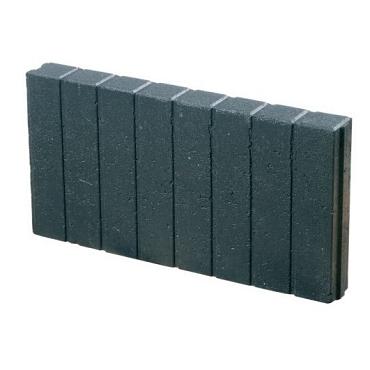 Mini Quadrobandpalissade 6x25x50 cm Zwart