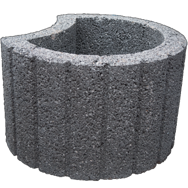CIRKELFLOR GROOT ZWART 48X38X30CM