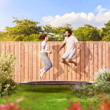 Redvision geschaafd plankenscherm 21-planks 16 mm, 180 x 180 cm, verticaal recht.