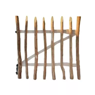 Looppoortje Hazelaar met beslag en 2 steunpalen, 100 x 100 cm.