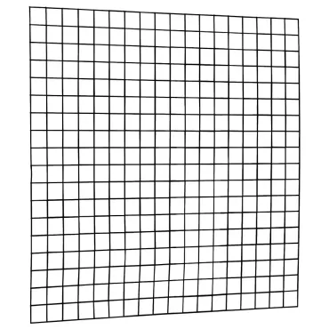 Gaaspaneel met maas 10 x 10 cm stekloos, verzinkte draad, 180 x 180 cm, zwart geplastificeerd.