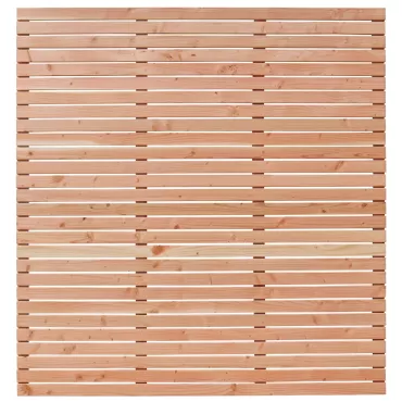 Douglas enkelzijdig geschaafd latten scherm, recht horizontaal, 180 x 180 cm.