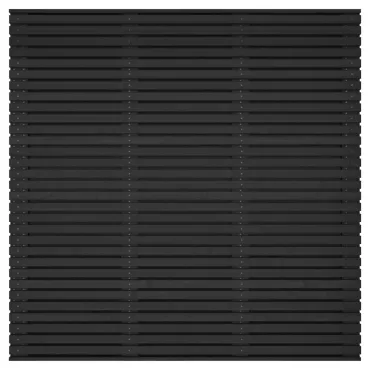 Grenen geschaafd latten scherm, recht horizontaal/verticaal, 180 x 180 x 5 cm, zwart gespoten.