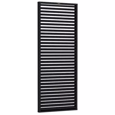 Shutterscherm Excellent vuren, 90 x 224 cm, zwart gespoten.