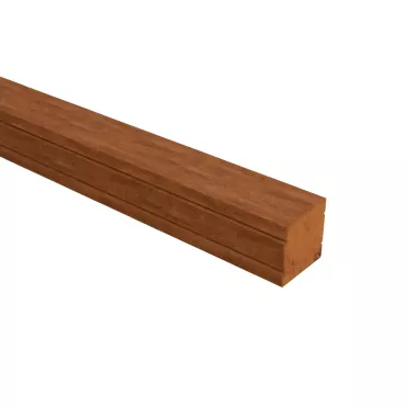KP Hardhouten geschaafde paal, 2-zijdig geprofileerd, 6,5 x 6,5 x 270 cm.