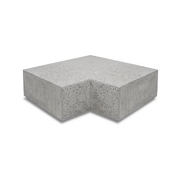 Hoekstuk Traptrede Oud Hollands 37x15cm, 90° buiten Grijs