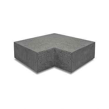 Hoekstuk Traptrede Oud Hollands 37x15cm, 90° buiten Antraciet