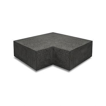 Hoekstuk Traptrede Oud Hollands 37x15cm, 90° buiten Carbon