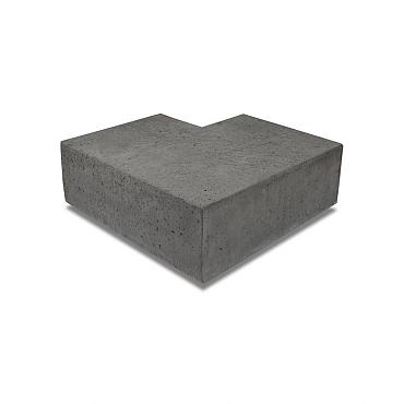 Hoekstuk Traptrede Oud Hollands 37x15cm, 90° binnen Antraciet