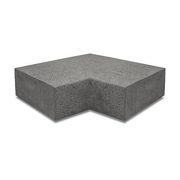 Hoekstuk Traptrede Oud Hollands 40x20cm, 90° binnen Antraciet