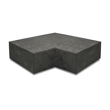 Hoekstuk Traptrede Oud Hollands 40x20cm, 90° binnen Carbon