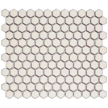 Barcelona Hexagon Soft White with edge 26x30xcm