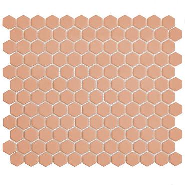 Hexagon Matt Royal Peach 26x30xcm