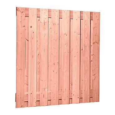 Douglas geschaafd plankenscherm 17-planks 18 mm, 180 x 180 cm, onbehandeld.