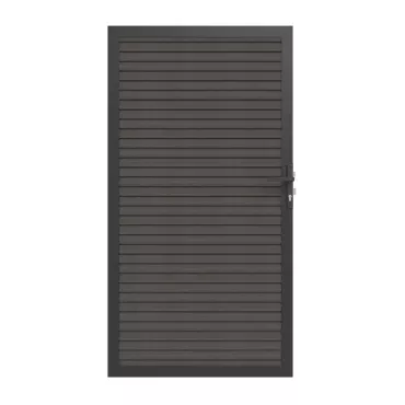 NewTechWood Co-extrusie composiet deur in aluminium frame, horizontaal triple, 100 x 195 cm, Silver Gray.