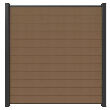 NewTechWood Co-extrusie composiet scherm, 180 x 180 cm, Teak.