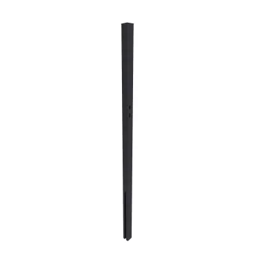NewTechWood aluminium poortpaalset, 2 stuks met paalkap, 8 x 8 x 270 cm, zwart.
