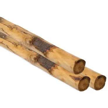 Ronde paal tamme kastanjehout geschild, Ø 8/10 x 250 cm.