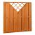 Hardhouten plankenscherm 18 planks 14 mm recht verticaal met V-trellis 180 x 180 cm.
