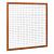Hardhouten betonijzertrellis met maas 7,5 x 7,5 cm, in raamwerk 4,5 x 7,0 cm, 180 x 180 cm.