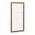 Hardhouten betonijzertrellis met maas 7,5 x 7,5 cm, in raamwerk 4,5 x 7,0 cm, 90 x 180 cm.