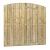 Jumboscherm geschaafd vuren 18-planks 15 mm, 180 x 170/180 cm, toog verticaal, groen geïmpregneerd.
