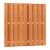 Hardhouten geschaafd plankenscherm 20-planks 14 mm, recht verticaal, 180 x 180 cm, betonsysteem.