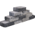 TUMBELWALL GETR. 30X20X10CM MATTERHORN