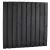 Naaldhout geschaafd plankenscherm 21-planks 15 mm, 180 x 180 cm, recht, geïmpregneerd en zwart gedompeld.