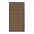 NewTechWood Co-extrusie composiet deur in aluminium frame, horizontaal triple, 100 x 195 cm, Teak.