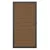 NewTechWood Co-extrusie composiet deur in aluminium frame, horizontaal, 100 x 195 cm, Teak.