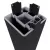 NewTechWood aluminium poortpaalset, 2 stuks met paalkap, 8 x 8 x 270 cm, zwart.