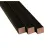 Douglas geschaafde paal 6,5 x 6,5 x 300 cm, zwart gespoten.