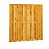 Grenen geschaafd plankenscherm 18-planks 15 mm, 179 x 179 cm, recht, groen geïmpregneerd.