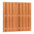 Hardhouten geschaafd plankenscherm 20-planks 14 mm, recht verticaal, 180 x 180 cm, betonsysteem.