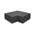 Hoekstuk Traptrede Oud Hollands 37x15cm, 90° buiten Carbon