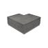 Hoekstuk Traptrede Oud Hollands 37x15cm, 90° binnen Antraciet