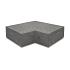 Hoekstuk Traptrede Oud Hollands 40x20cm, 90° binnen Antraciet