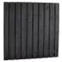 Naaldhout geschaafd plankenscherm 21-planks 15 mm, 180 x 180 cm, recht, geïmpregneerd en zwart gedompeld.