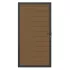 NewTechWood Co-extrusie composiet deur in aluminium frame, horizontaal, 100 x 195 cm, Teak.