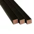 Douglas geschaafde paal 4,5 x 4,5 x 300 cm, zwart gespoten.