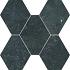 Castelvetro serie absolute esagona nero 28,5x32