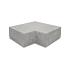 Hoekstuk Traptrede Oud Hollands 37x15cm, 90° buiten Grijs