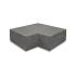 Hoekstuk Traptrede Oud Hollands 37x15cm, 90° buiten Antraciet