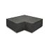 Hoekstuk Traptrede Oud Hollands 37x15cm, 90° buiten Carbon