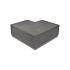 Hoekstuk Traptrede Oud Hollands 37x15cm, 90° binnen Antraciet