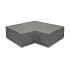 Hoekstuk Traptrede Oud Hollands 40x20cm, 90° binnen Antraciet